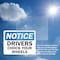 Signmission OSHA Notice Decal - Drivers Chock Your Wheels OSHA Notice Sign, Vinyl Decal, 14in W x 10in L, 2PK OS-2PACK-NS-D-1014-L-19534 - alternate 3